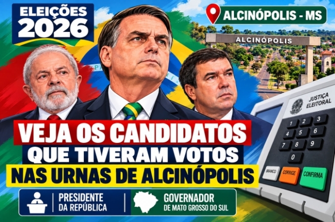 Eleições 2026: veja os candidatos que tiveram votos nas urnas de Alcinópolis