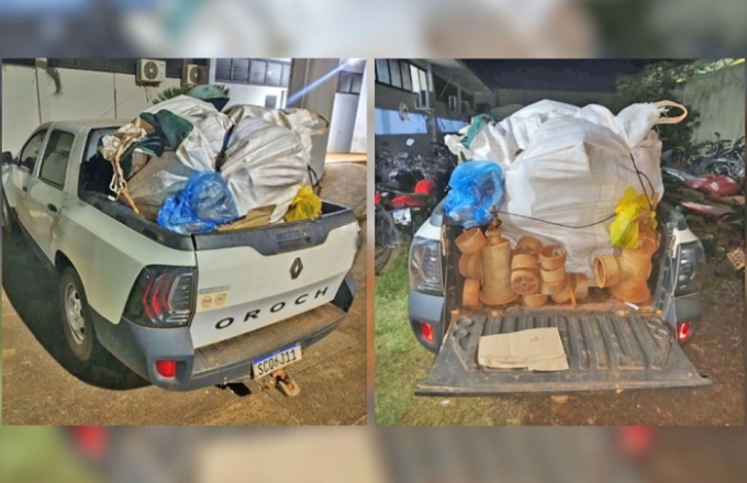 Dois homens foram presos em flagrante pela Polícia Militar de Alto Taquari MT, por furto