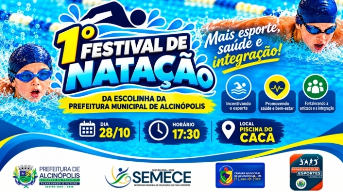 Alcinópolis realiza 1º Festival de Natação e valoriza o esporte como ferramenta de saúde, educação e in