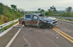 Acidente na MS-436, próximo à ponte do Piraputanga, em Figueirão, exige atenção dos motoristas
