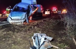 Acidente com caminhão carregado de pintinhos mata motorista na BR 163.