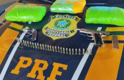 Motorista que saiu de Chapadão do Sul é preso com armas e drogas na BR-158 em Paranaíba