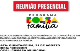 Beneficiários do Bolsa Família em Alcinópolis devem participar de reunião presencial dia 21 de a