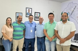 Prefeito de Figueirão recebe em gabinete visita técnica do SENAI