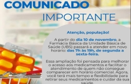 Farmácia Básica de Figueirão amplia horário de atendimento a partir de 10 de novembro
