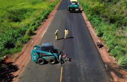 Empresas responsável pela restauração e melhorias da MS-436, retornam os trabalhos