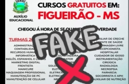 Prefeitura emite alerta para a falsa divulgação de cursos gratuitos em Figueirão