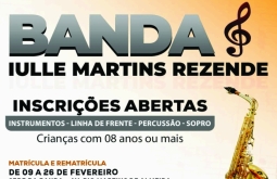 Inscrições para a Banda Iulle Martins Rezende continuam abertas em Alcinópolis