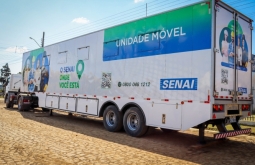 Carreta do SENAI chega a Figueirão e abre inscrições para curso gratuito de manutenção de motor