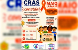 CRAS de Figueirão realiza reunião socioeducativa em alusão ao Maio Laranja