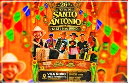 Em junho acontece a 26ª Festa de Santo Antônio, Vila Novo Belo Horizonte, Alcinópolis - MS