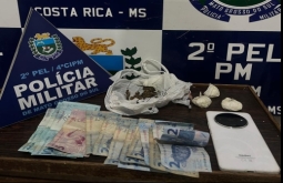 Polícia Militar prende mulher por tráfico de drogas em bar de Costa Rica