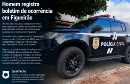 Homem registra boletim após vender veículo e não receber pagamento em Figueirão