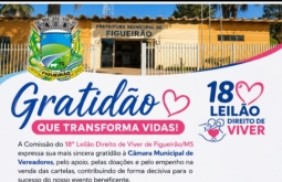 Comissão do 18º Leilão Direito de Viver de Figueirão, expressa sua gratidão a todos