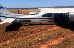 FAB força pouso de avião suspeito vindo da Bolívia no Mato Grosso do Sul