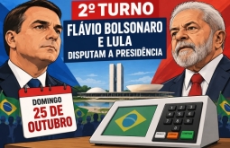 Flávio Bolsonaro e Lula disputam 2º turno da eleição presidencial no dia 25 de outubro